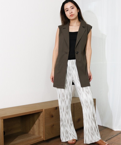 Per sist ence（パーシエンス）の「Per sist ence/パーシエンス　リネンライク　ノースリーブジャケット（その他アウター・レディース・ベージュ/ブラウン/ブルー/アイボリー/ブラック・FREE）」の19枚目の写真