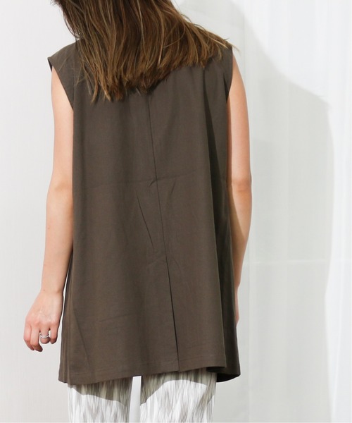 Per sist ence（パーシエンス）の「Per sist ence/パーシエンス　リネンライク　ノースリーブジャケット（その他アウター・レディース・ベージュ/ブラウン/ブルー/アイボリー/ブラック・FREE）」の22枚目の写真
