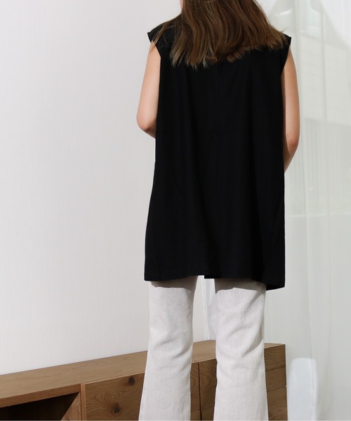 Per sist ence（パーシエンス）の「Per sist ence/パーシエンス　リネンライク　ノースリーブジャケット（その他アウター・レディース・ベージュ/ブラウン/ブルー/アイボリー/ブラック・FREE）」の17枚目の写真