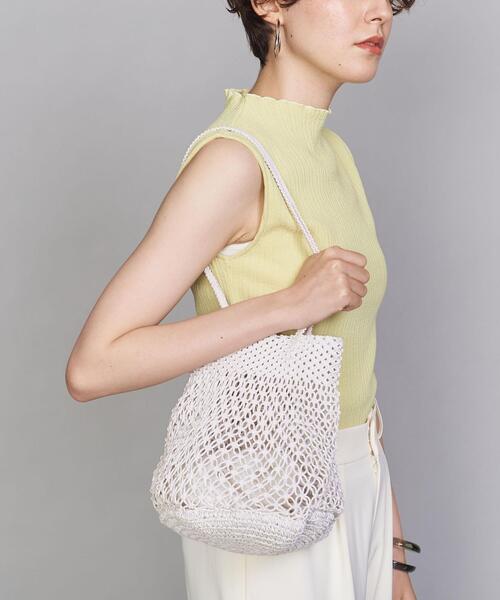 BEAUTY&YOUTH UNITED ARROWS(ビューティーアンドユースユナイテッドアローズ)の「BY クロシェミニショルダーバッグ(ショルダーバッグ・レディース・ブラック/オフホワイト/ライラック・FREE)」の2枚目の写真