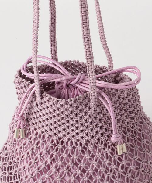 BEAUTY&YOUTH UNITED ARROWS(ビューティーアンドユースユナイテッドアローズ)の「BY クロシェミニショルダーバッグ(ショルダーバッグ・レディース・ブラック/オフホワイト/ライラック・FREE)」の9枚目の写真