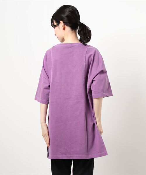 LOWRYS FARM（ローリーズファーム）の「ピグメントキリカエＳＳ　947810（Tシャツ/カットソー・レディース・チャコールグレー/パープル/オレンジ/グリーン/アイボリー・FREE）」の21枚目の写真