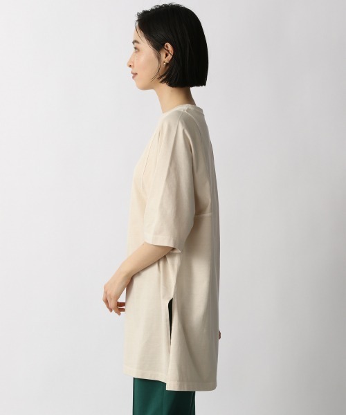 LOWRYS FARM（ローリーズファーム）の「ピグメントキリカエＳＳ　947810（Tシャツ/カットソー・レディース・チャコールグレー/パープル/オレンジ/グリーン/アイボリー・FREE）」の7枚目の写真