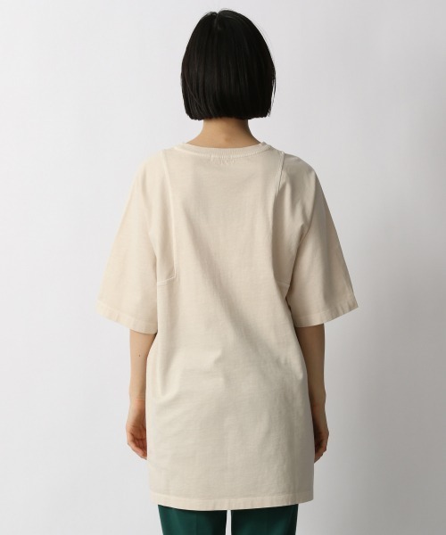 LOWRYS FARM（ローリーズファーム）の「ピグメントキリカエＳＳ　947810（Tシャツ/カットソー・レディース・チャコールグレー/パープル/オレンジ/グリーン/アイボリー・FREE）」の8枚目の写真