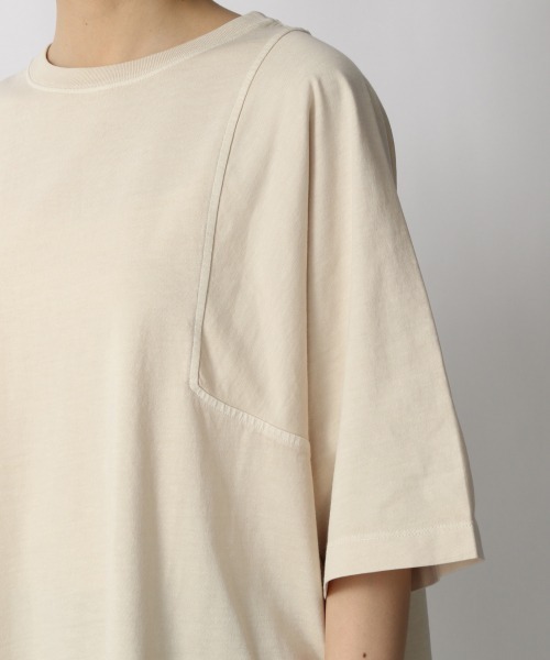 LOWRYS FARM（ローリーズファーム）の「ピグメントキリカエＳＳ　947810（Tシャツ/カットソー・レディース・チャコールグレー/パープル/オレンジ/グリーン/アイボリー・FREE）」の10枚目の写真