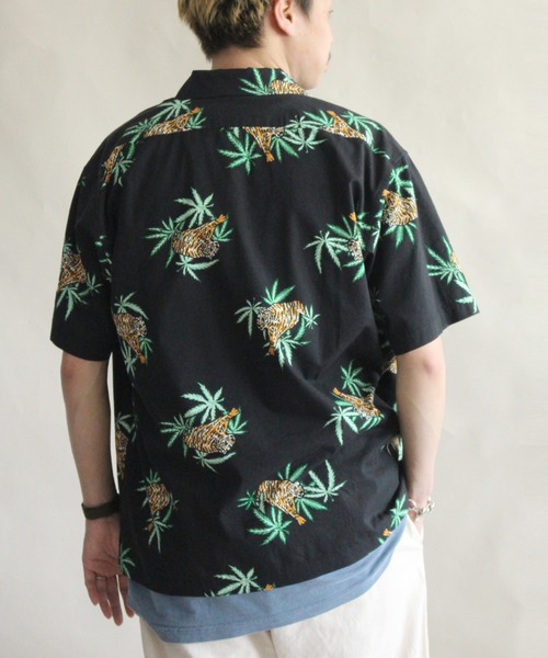 MANASTASH（マナスタッシュ）の「MANASTASH × CAL O LINE / マナスタッシュ×キャルオーライン HAWAIAN SHIRT/JUNGLE FEVER ハワイアンシャツ アロハシャツ（シャツ/ブラウス・メンズ・ホワイト/ブラック・MEDIUM/X-LARGE/LARGE）」の4枚目の写真