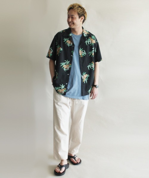MANASTASH（マナスタッシュ）の「MANASTASH × CAL O LINE / マナスタッシュ×キャルオーライン HAWAIAN SHIRT/JUNGLE FEVER ハワイアンシャツ アロハシャツ（シャツ/ブラウス・メンズ・ホワイト/ブラック・MEDIUM/X-LARGE/LARGE）」の7枚目の写真