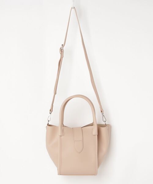 NANO universe（ナノユニバース）の「ショルダー付きトートバッグ（トートバッグ・レディース・ブラック/ベージュ/ブルー・FREE）」の4枚目の写真