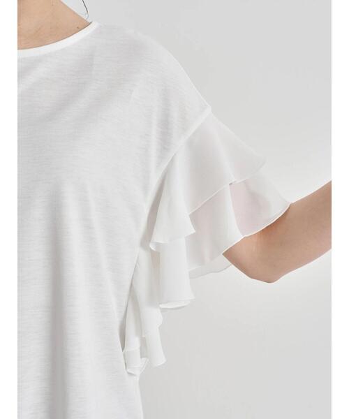 earth music&ecology（アースミュージックアンドエコロジー）の「袖フリルプルオーバー ＊（Tシャツ/カットソー・レディース・ラベンダー/ミント/オフホワイト/サックスブルー・FREE）」の10枚目の写真