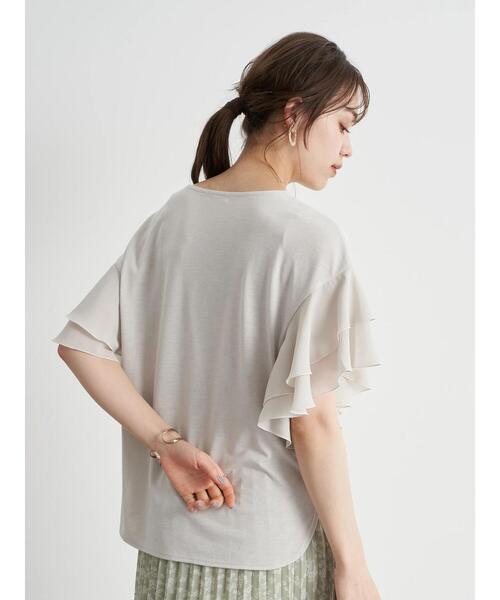 earth music&ecology（アースミュージックアンドエコロジー）の「袖フリルプルオーバー ＊（Tシャツ/カットソー・レディース・ラベンダー/ミント/オフホワイト/サックスブルー・FREE）」の21枚目の写真