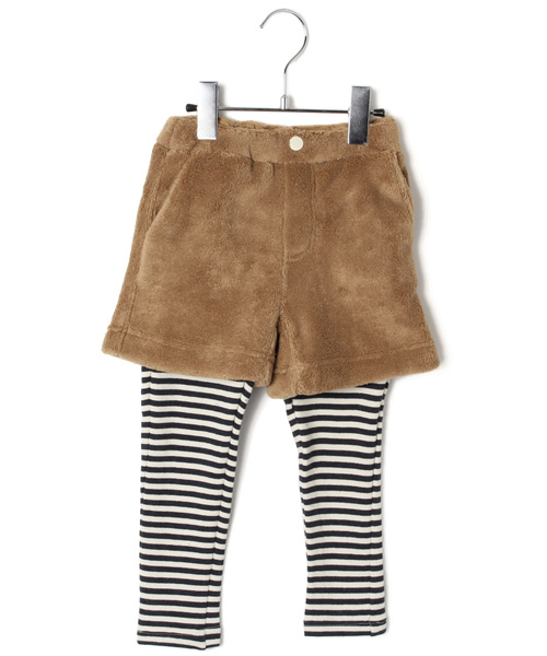 Smoothy（スムージー）の「Smoothy Layer Boa Pants / スムージー レイヤーボアパンツ（その他パンツ・キッズ・ベージュ/ネイビー・140/150/120/100/110/130/90）」の7枚目の写真