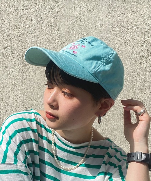 CIAOPANIC TYPY（チャオパニックティピー）の「【Nii Hello Coffee Club】スーベニア キャップ（キャップ・レディース・ネイビー/ベージュ/ミント/パープル/ブラック・ONE SIZE）」の4枚目の写真