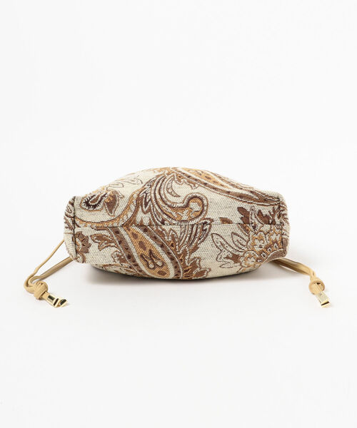 B:MING by BEAMS（ビーミングバイビームス）の「B:MING by BEAMS / ペイズリー柄 巾着バッグ（ショルダーバッグ・レディース・ブラック/ベージュ/サックスブルー・ONE SIZE）」の6枚目の写真