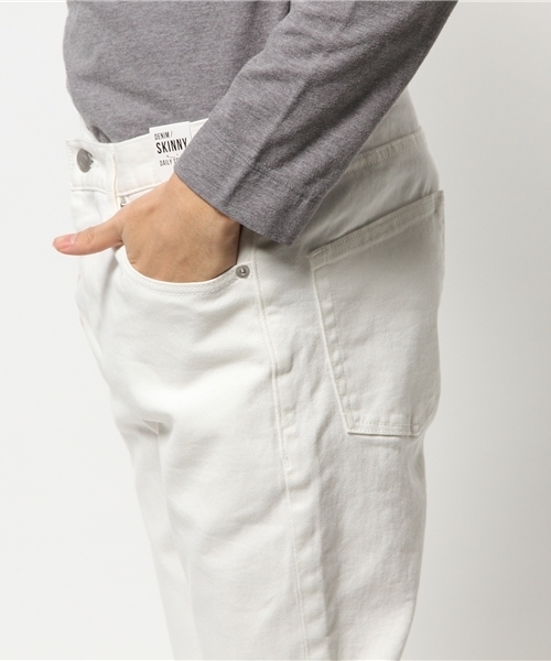 WEGO(ウィゴー)の「WEGO/ホワイトデニムスキニーパンツ(デニムパンツ・メンズ・ホワイト・SMALL/LARGE/MEDIUM)」の6枚目の写真