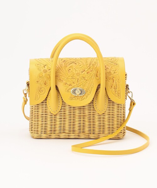 CARVING TRIBES（カービングトライブス）の「mini BK Maestra（ハンドバッグ・レディース・ブラウン/ピンク/イエロー・FREE）」の2枚目の写真