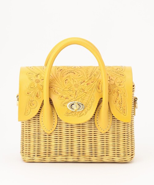 CARVING TRIBES（カービングトライブス）の「mini BK Maestra（ハンドバッグ・レディース・ブラウン/ピンク/イエロー・FREE）」の4枚目の写真