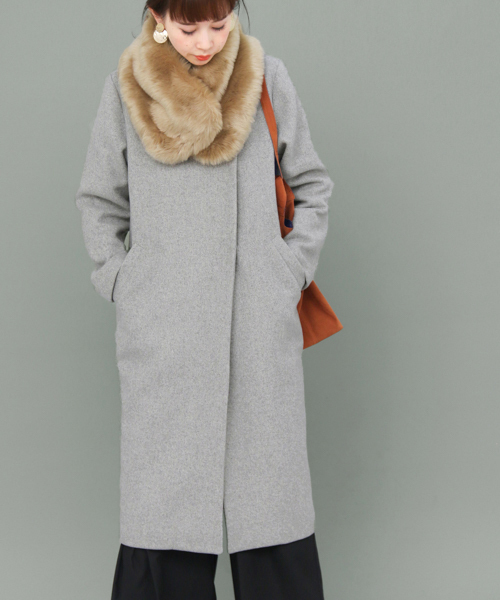 ブランド古着 ノーカラーコート ノーカラーコート Kbf ケイビーエフ のファッション通販 Zozoused