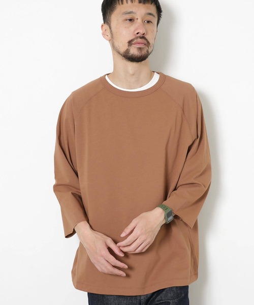 URBAN RESEARCH Sonny Label（アーバンリサーチサニーレーベル）の「『接触冷感/吸水速乾/UVカット』UR TECH ICE SUMMERラグラン七分袖Tシャツ（Tシャツ/カットソー・メンズ・ブラウン/ライトブルー/オフホワイト・MEDIUM/LARGE）」の14枚目の写真