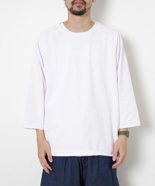URBAN RESEARCH Sonny Label（アーバンリサーチサニーレーベル）の「『接触冷感/吸水速乾/UVカット』UR TECH ICE SUMMERラグラン七分袖Tシャツ（Tシャツ/カットソー・メンズ・ブラウン/ライトブルー/オフホワイト・MEDIUM/LARGE）」の15枚目の写真