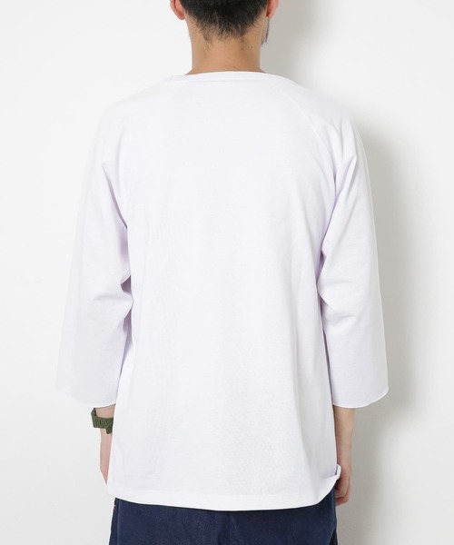 URBAN RESEARCH Sonny Label（アーバンリサーチサニーレーベル）の「『接触冷感/吸水速乾/UVカット』UR TECH ICE SUMMERラグラン七分袖Tシャツ（Tシャツ/カットソー・メンズ・ブラウン/ライトブルー/オフホワイト・MEDIUM/LARGE）」の9枚目の写真