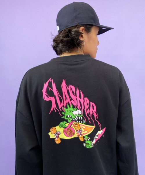 SANTA CRUZ(サンタクルーズ)の「【ZOZOTOWN限定アイテム】SANTACRUZ/サンタクルーズ オーバーサイズ バックプリントスウェット 502213308(スウェット・メンズ・ブラック/ホワイト/グリーン/グレー・XXL/L/XL/M)」の2枚目の写真