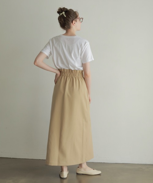 onetome（ワントゥーミー）の「ロングラップスカート（スカート・レディース・ベージュ/グリーン・FREE）」の19枚目の写真