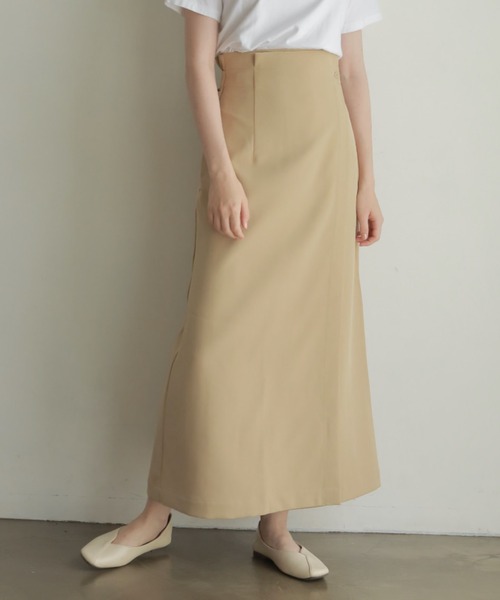 onetome（ワントゥーミー）の「ロングラップスカート（スカート・レディース・ベージュ/グリーン・FREE）」の11枚目の写真