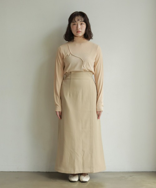 onetome（ワントゥーミー）の「ロングラップスカート（スカート・レディース・ベージュ/グリーン・FREE）」の22枚目の写真