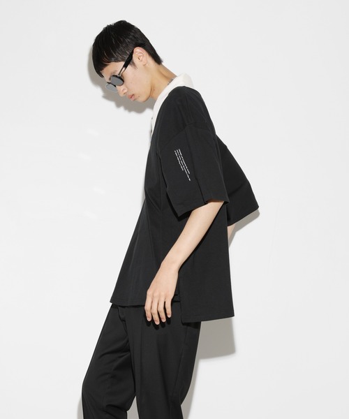 LEGENDA（レジェンダ）の「レジェンダ クレイジーパターン VネックTシャツ / LEGENDA Crazy Pattern V-Neck T-Shirt（Tシャツ/カットソー・レディース・ホワイト/ブラック・FREE）」の18枚目の写真