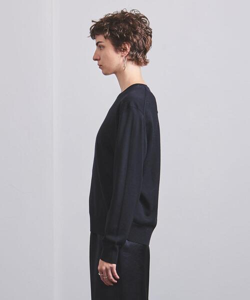 UNITED ARROWS(ユナイテッドアローズ)の「<UNITED ARROWS>クルーネック ロングスリーブニット G(ニット/セーター・レディース・ネイビー/ピンク・フリー)」の7枚目の写真