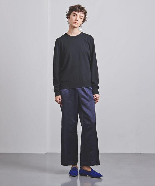 UNITED ARROWS(ユナイテッドアローズ)の「<UNITED ARROWS>クルーネック ロングスリーブニット G(ニット/セーター・レディース・ネイビー/ピンク・フリー)」の5枚目の写真