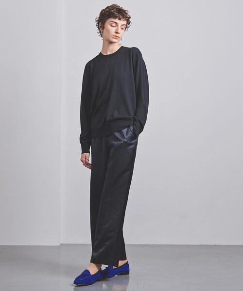 UNITED ARROWS(ユナイテッドアローズ)の「<UNITED ARROWS>クルーネック ロングスリーブニット G(ニット/セーター・レディース・ネイビー/ピンク・フリー)」の6枚目の写真