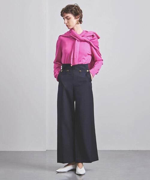 UNITED ARROWS(ユナイテッドアローズ)の「<UNITED ARROWS>クルーネック ロングスリーブニット G(ニット/セーター・レディース・ネイビー/ピンク・フリー)」の8枚目の写真