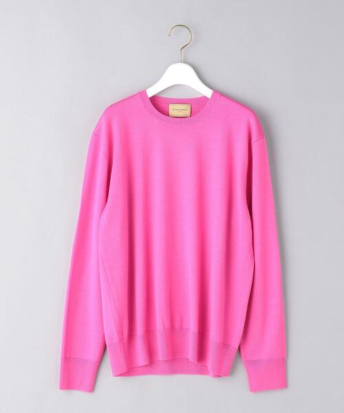 UNITED ARROWS(ユナイテッドアローズ)の「<UNITED ARROWS>クルーネック ロングスリーブニット G(ニット/セーター・レディース・ネイビー/ピンク・フリー)」の18枚目の写真