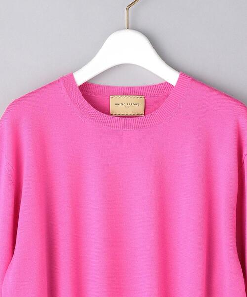 UNITED ARROWS(ユナイテッドアローズ)の「<UNITED ARROWS>クルーネック ロングスリーブニット G(ニット/セーター・レディース・ネイビー/ピンク・フリー)」の11枚目の写真