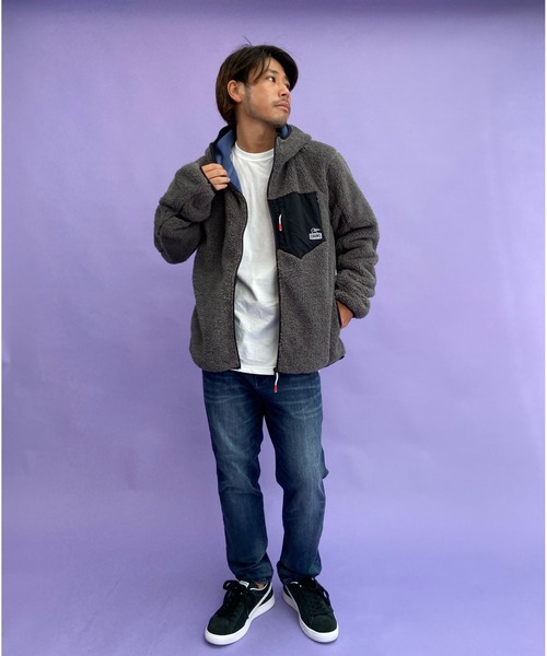 CHUMS(チャムス)の「CHUMS/チャムス ボンディングボアフリースジップパーカージャケット CH04-1279(その他アウター・メンズ・ブラック/グレー/ベージュ/カーキ・M/L)」の17枚目の写真