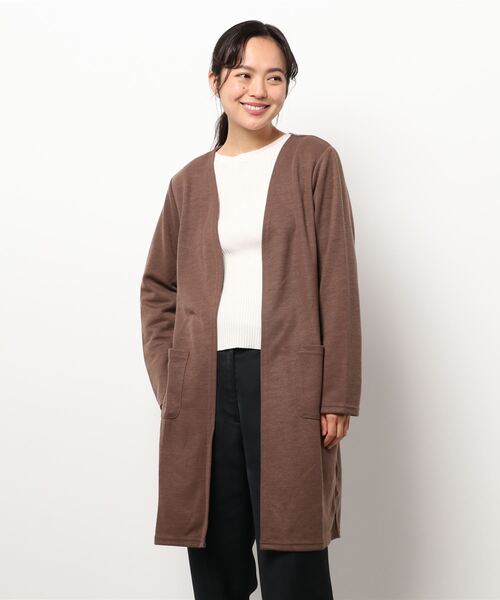 BELLUNA PLUS(ベルーナ)の「サカリバ素材トッパーカーディガン(カーディガン/ボレロ・レディース・ネイビー/チャコール/モカ・LARGE/X-LARGE/MEDIUM)」の6枚目の写真