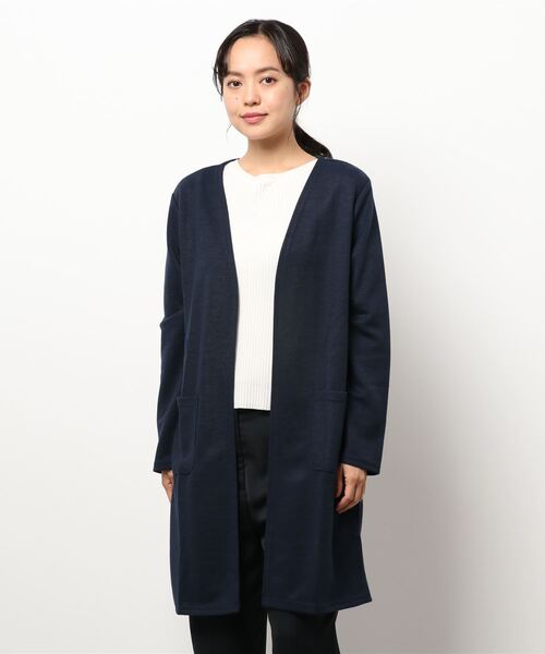 BELLUNA PLUS(ベルーナ)の「サカリバ素材トッパーカーディガン(カーディガン/ボレロ・レディース・ネイビー/チャコール/モカ・LARGE/X-LARGE/MEDIUM)」の11枚目の写真