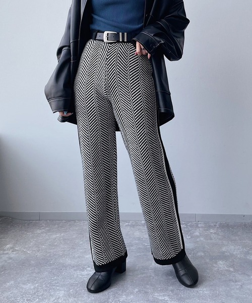 PAGEBOY（ページボーイ）の「ヘリンボーンニットパンツ（その他パンツ・レディース・ブラック/グリーン系その他・FREE）」の13枚目の写真