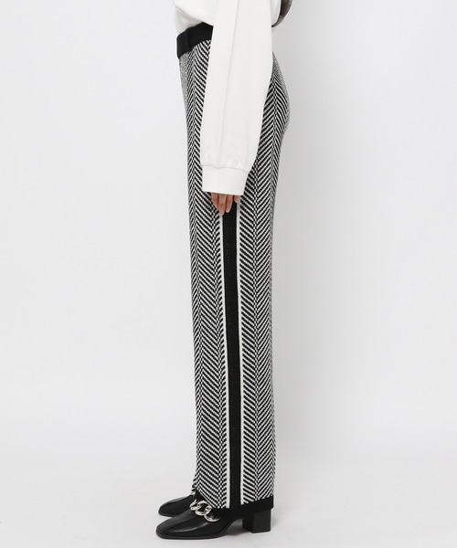 PAGEBOY（ページボーイ）の「ヘリンボーンニットパンツ（その他パンツ・レディース・ブラック/グリーン系その他・FREE）」の3枚目の写真