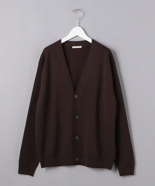 UNITED ARROWS（ユナイテッドアローズ）の「＜UNITED ARROWS＞ ウール/ポリエステル ミラノリブ カーディガン（カーディガン/ボレロ・メンズ・ネイビー/ダークブラウン/オフホワイト・M/S/L/XL）」の15枚目の写真