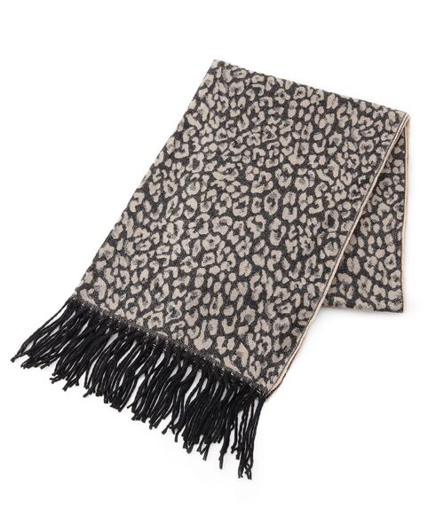 DRESKIP（ドレスキップ）の「◆ジャカードヒョウ柄ストール（ストール/ショール・レディース・ブラウン系4/ブラック系3/ベージュ系3・00）」の3枚目の写真