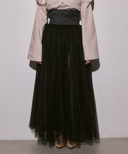 Romansual(ロマンシュアル)の「Romansual/ボリュームチュールスカート(スカート・レディース・ホワイト/ブラック・SMALL/MEDIUM)」の4枚目の写真
