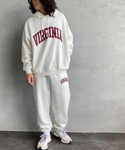 Russell Athletic（ラッセルアスレティック）の「[RUSSELL ATHLETIC/ラッセルアスレチック] 別注カレッジプリントスウェットパーカー（パーカー・レディース・ネイビー/ヘザーグレー/オフホワイト・L/M）」の4枚目の写真