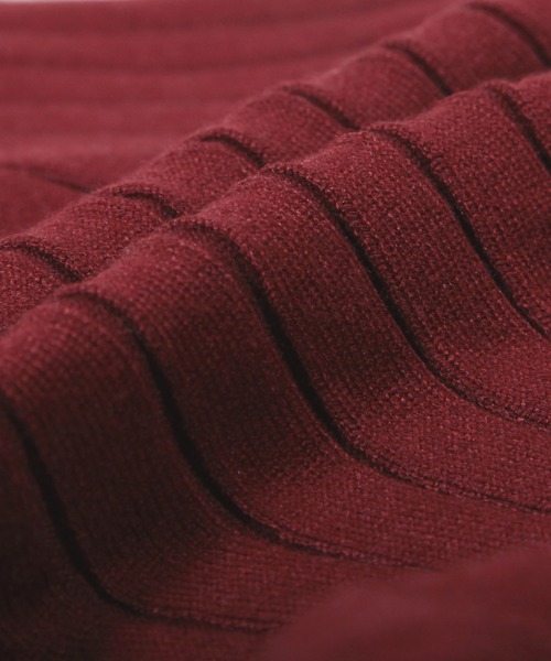 Julia Boutique（ジュリアブティック）の「金ボタン付きリブニットタイトワンピース/21656（ワンピース・レディース・ブラック/ボルドー/モカ・ONE）」の5枚目の写真