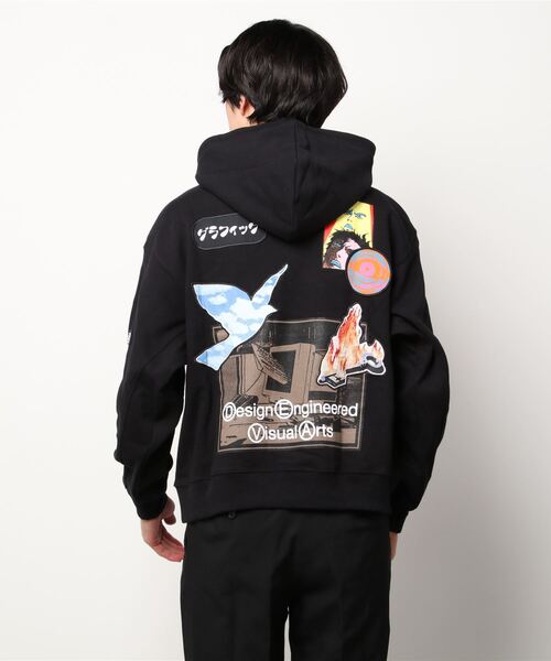 DEVA STATES（ディーヴァ ステイツ）の「BURNOUT HOODIE（パーカー・メンズ・ヘザーグレー/ブラック・M/L/XL/S）」の3枚目の写真