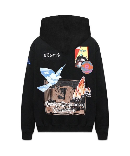 DEVA STATES（ディーヴァ ステイツ）の「BURNOUT HOODIE（パーカー・メンズ・ヘザーグレー/ブラック・M/L/XL/S）」の2枚目の写真