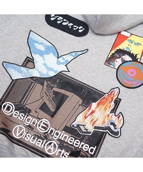 DEVA STATES（ディーヴァ ステイツ）の「BURNOUT HOODIE（パーカー・メンズ・ヘザーグレー/ブラック・M/L/XL/S）」の10枚目の写真