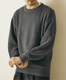 417 EDIFICE | ◆コットンカシミヤ アゼ クルーネック(ニット/セーター)