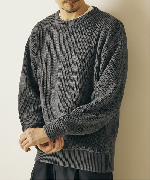 417 EDIFICE（フォーワンセブンエディフィス）の「◆コットンカシミヤ アゼ クルーネック（ニット/セーター・メンズ・ホワイト/グレー/グレー系その他/ブルー系その他/オレンジ・SMALL/MEDIUM/LARGE）」の3枚目の写真